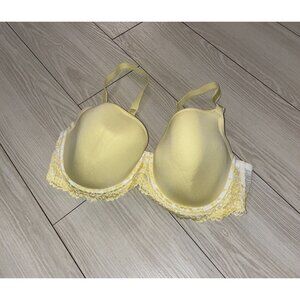 Wacoal 853191 Embrace Bra Lace Contour Bra Lined Underwire Womens 36C Yellow